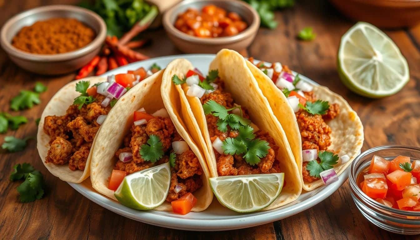 chicken keema indian ground beef tacos