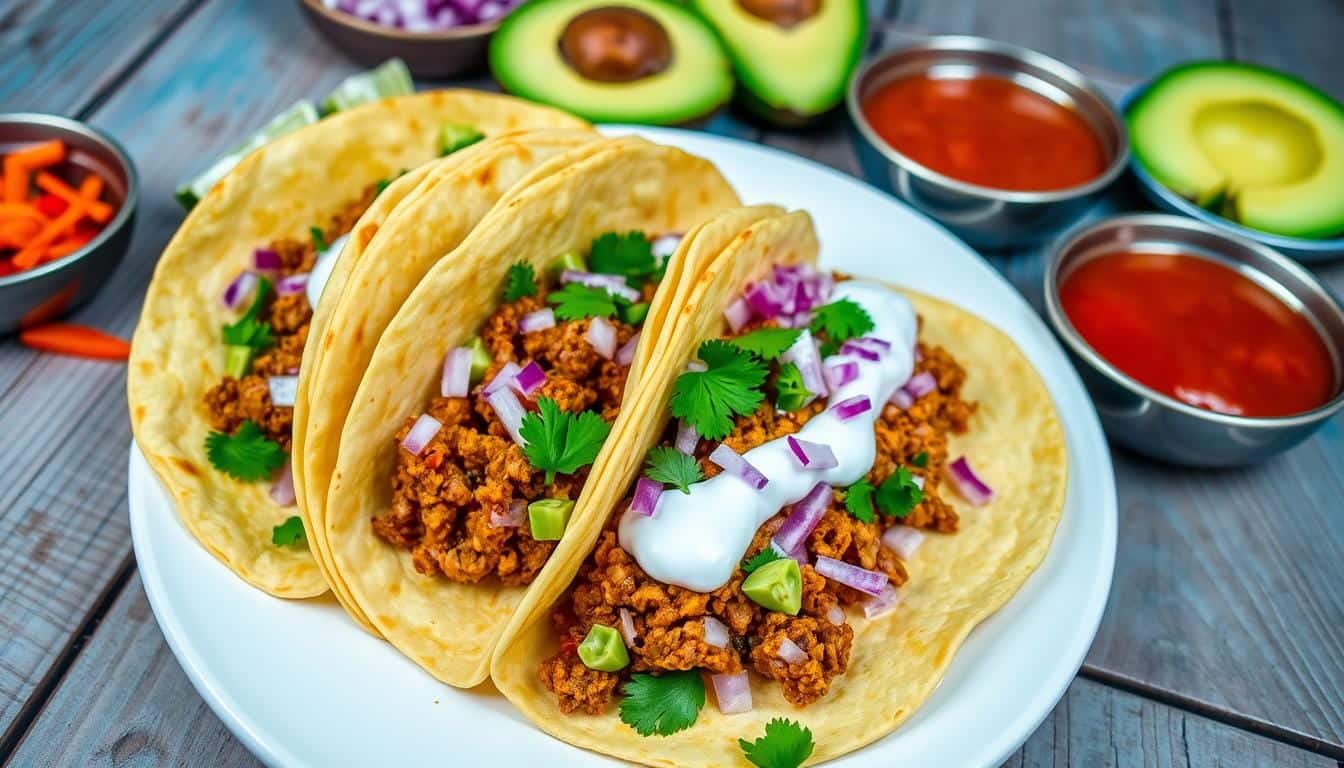 chicken keema indian ground beef tacos