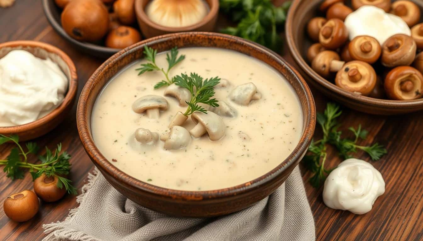 langostino mushroom sour cream gravy recipe