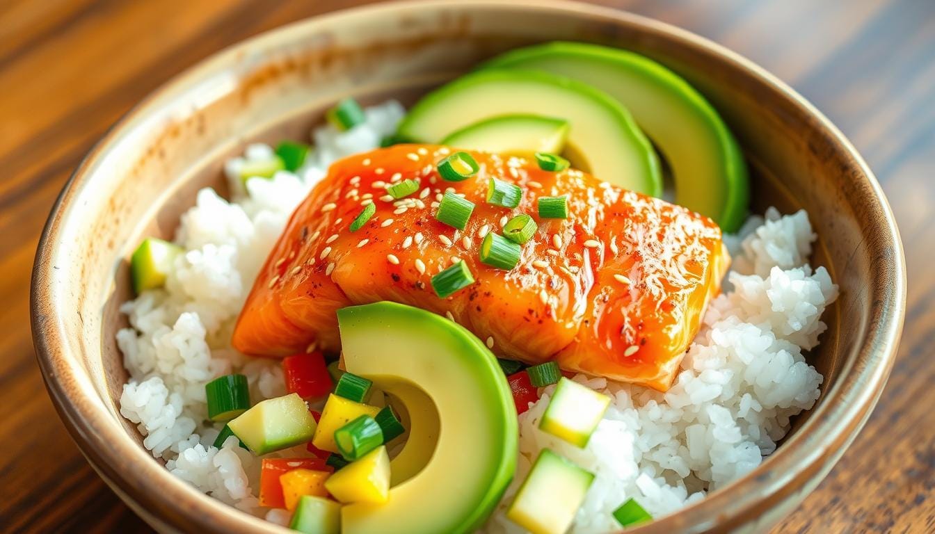 salmon rice bowl recipe