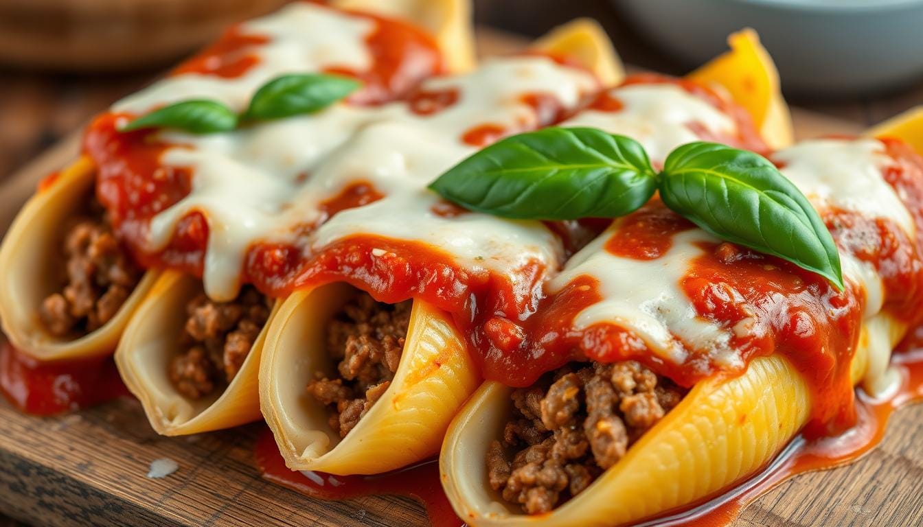 stuffed shells with ricotta and meat